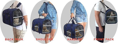 6-in-1 Sturdy Pet Carrier Backpack, Front Pack, Shoulder Bag, Pet Hand Bag - Image 2