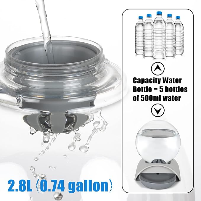 Pet Water Dispenser, 2.8L Automatic Gravity Cat Water Dispenser - Image 4
