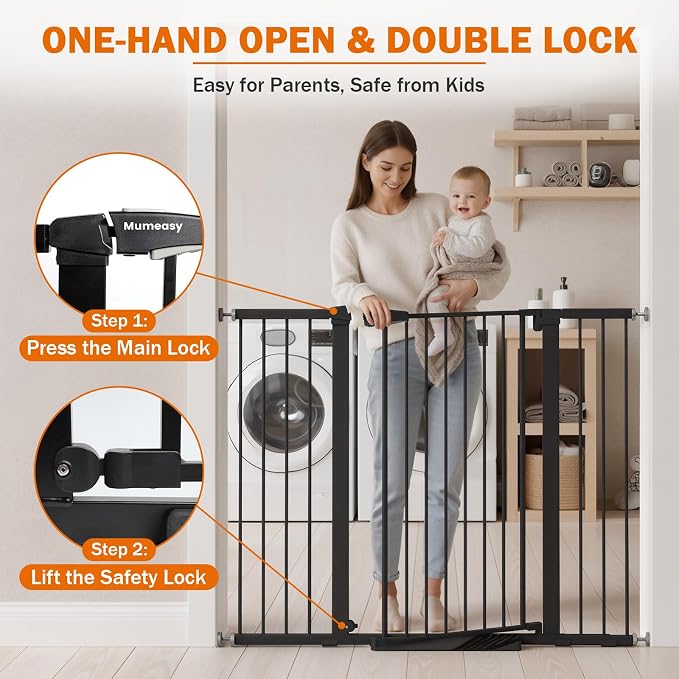 Mumeasy 36" Extra Tall Baby Gate - Image 4