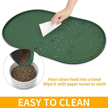 KPWACD Pet Placemat for Dog and Cat, Anti-Slip Waterproof Dogs Feeding Bowl Mat - Image 6