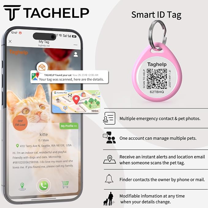 2-Pack QR Code Pet ID Dog cat Tags - Image 4