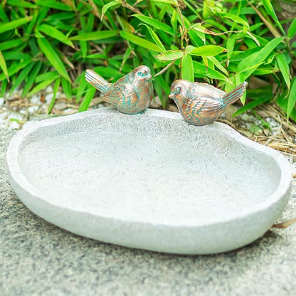 MUMTOP Bird Baths for Outdoors, Outdoor Garden Bird Bath Resin Birdbath Bowl by MUMTOP