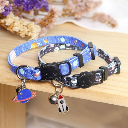 Cat Collar Breakaway, 2 Pack Cotton Cats Collars - Image 2