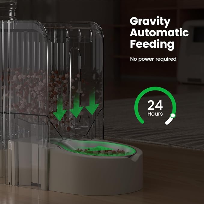 Gardner Pet Gravity Automatic 2-in-1 Pet Feeder, 0.8 Gallons*2 Cat Feeder and - Image 4