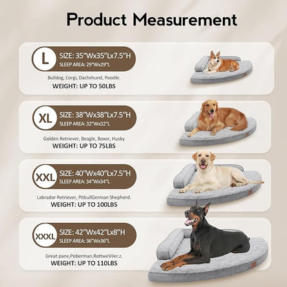 Large Dog Bed - XL Orthopedic Egg-Crate Memory Foam Dog Beds - Image 6