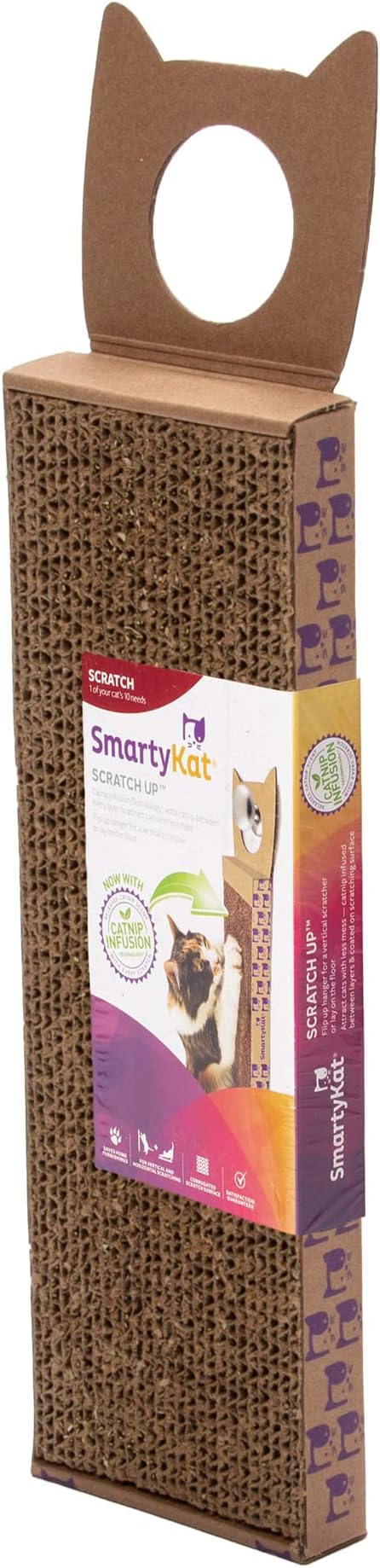 SmartyKat Scratch Up Corrugated Hanging Cat Scratcher, Catnip Infusion by SmartyKat