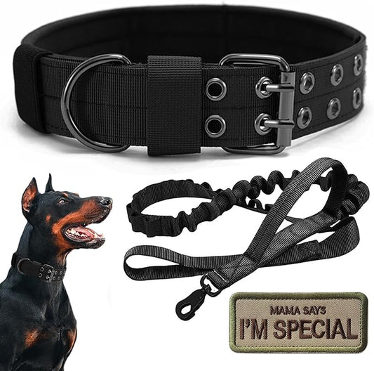Tactical Dog Collar Military Adjustable Dog Collars Soft Nylon Training Collar by Periflowin