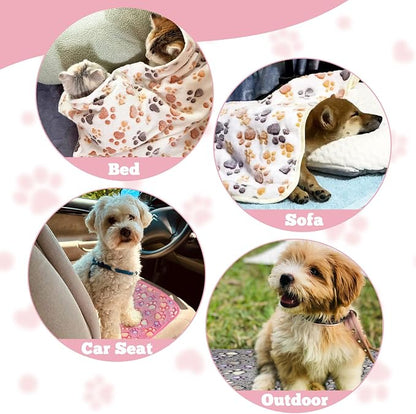 12 Pcs Small Dog Blanket Fleece Puppy Blankets Washable Pet Blankets - Image 7