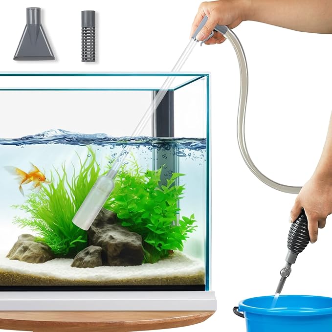 Aquarium Gravel Cleaner Siphon Vacuum, manually Operated Water Changer kit and by Unknown