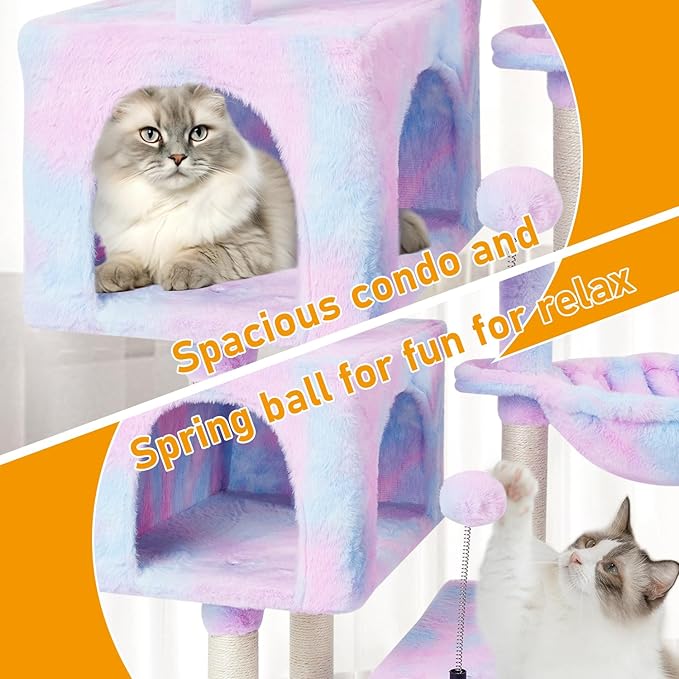 KIYUMI Cat Tree Cat Tower Condo - Image 5