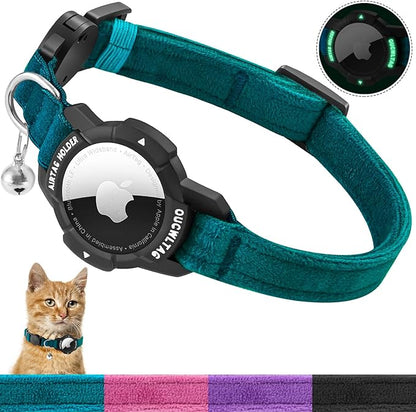 Luminous AirTag Cat Collar Breakaway, OUCWLTAG GPS Cat Collar by OUCWLTAG