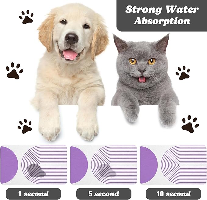 Dog Food Mats for Floors Waterproof, Cat Water Bowl Mats Pet Feeding Absorbent - Image 2