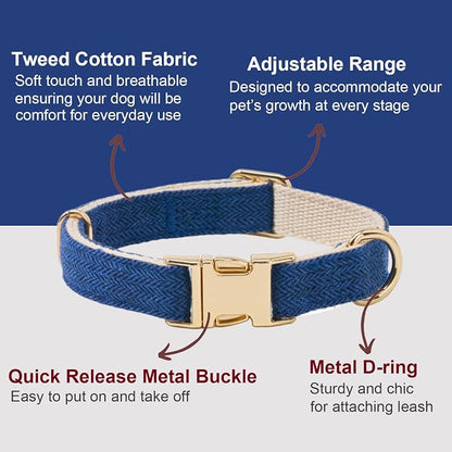 Soft Cotton Hemp Dog Collar - Image 2