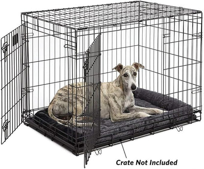 MidWest Homes for Pets QuietTime Dog Bed – Gray Faux Fur Bolster, Ultra-Soft - Image 3