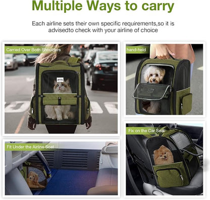 Lekebobor Large Cat Backpack Carrier Expandable Pet Carrier Backpack - Image 6