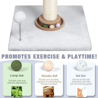 Fantasreen 31" Cat Scratching Post Kitten Toys - Image 2