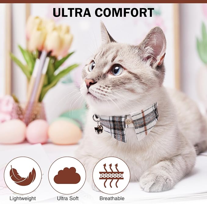 Cat Collar with Bells Breakaway, Bowtie Cat Collar - Image 8