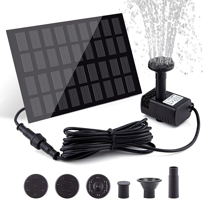 Solar Fountain Pump for Bird Bath, by LAWOHO