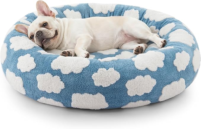 JOEJOY Donut Small Dog Bed, Round Cat Beds by JOEJOY