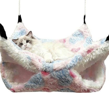 Cat Hammock for Cage, Soft Warm Hanging Bed for Kitten, Guinea Pig, Chinchilla by OINEEDU