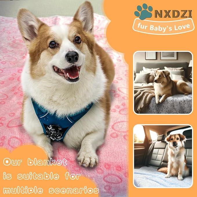 Dog Blankets for Small Medium Dogs Washable, 3 Pack Pet Blanket Washable 30" x - Image 4