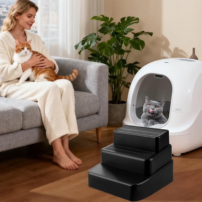 Adjustable 3 Steps Litter Box Ramp, Litter Box Step - Image 7