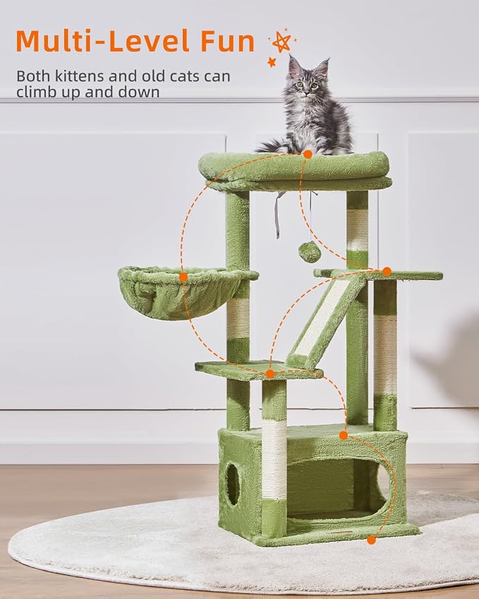 Taoqimiao Cat Tree, 38.5-Inch Cat Tower - Image 8