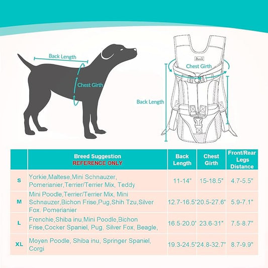 Dog Carrier Backpacks, Adjustable Dog Backpack Carrier, Legs Out Easy-fit Dog - Image 2