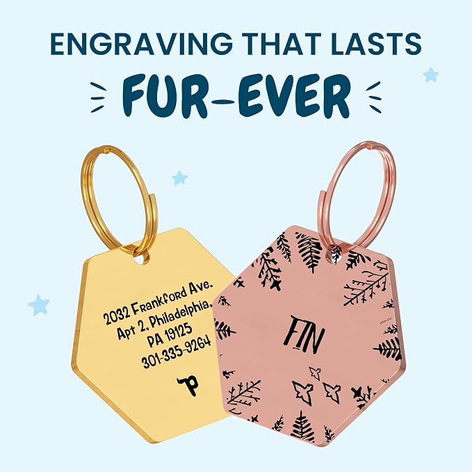 PawFurEver Custom Engraved Pet ID Tag – Personalized Dog Name Tag - Image 2