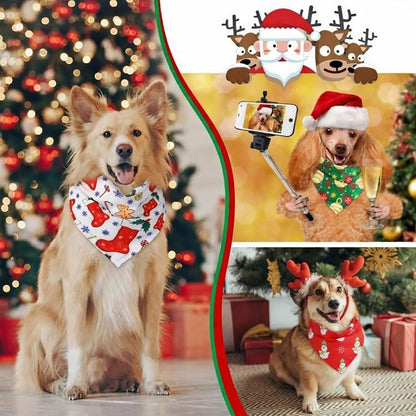 Abbylike 50 Pcs Christmas Dog Bandanas Bulk Xmas Bandanas - Image 6