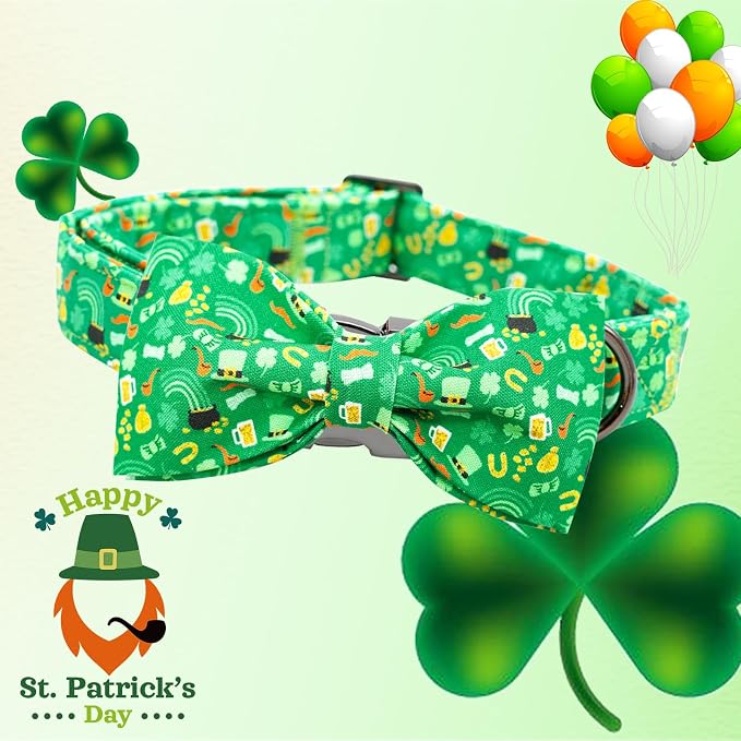 Lionheart glory Dog Bow Collar St. Patrick's Day Dog Collar - Image 3