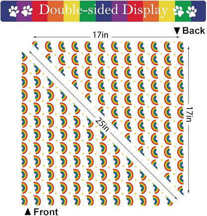 Rainbow Dog Bandanas Love is Love Pride Triangle Bibs Dog Paw Pet Scarf - Image 3