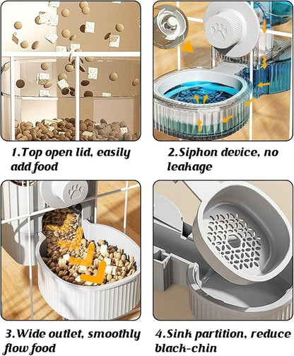 GPY Automatic Hanging Gravity Pet Feeder and Water Dispenser Set ，Automatic - Image 4