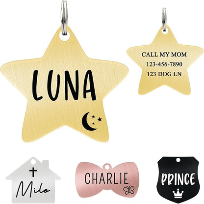 Ultra Joys Cat ID Tag Personalized Pet Tags, Durable Stainless Steel Small Pet by UltraJoys