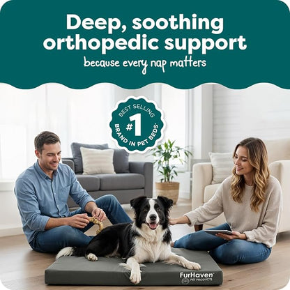 FurHaven Water-Resistant Orthopedic Dog Bed - Image 2