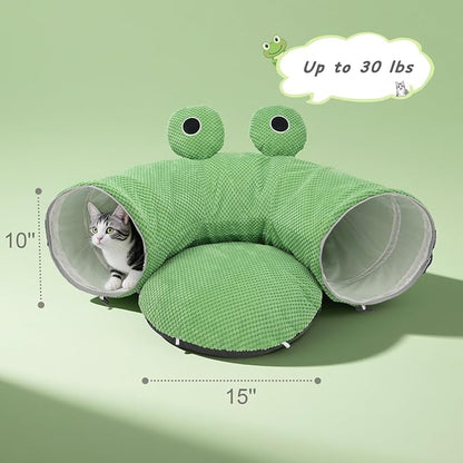 Cat Tunnel Bed for Indoor Cats, Peekaboo Cat Cave Bed, Soft Cat Donut Tunnel - Image 6