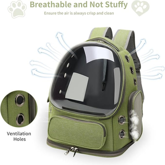 Cat Backpack Carrier for Cats and Small Dogs, Breathable Cat Bubble Backpack - Image 2