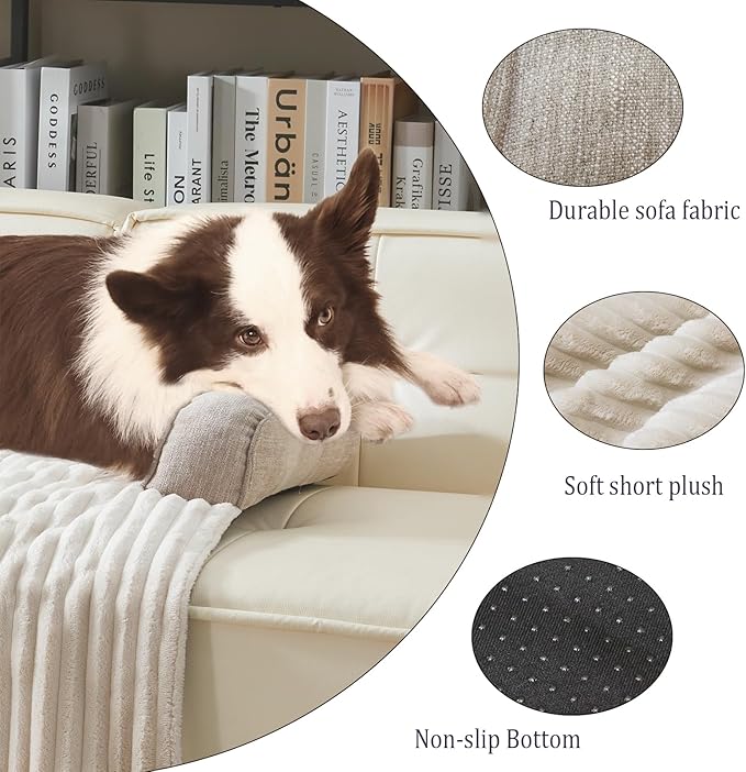 WINDRACING Luxury Dog Couch Bed, Washable Calming Dog Couch Cover, Couch - Image 3