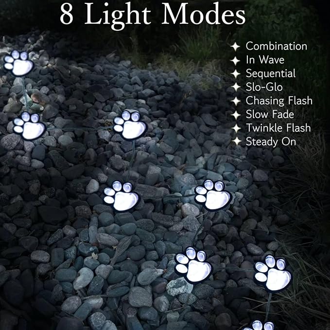Paw Print Solar Lights - Image 4
