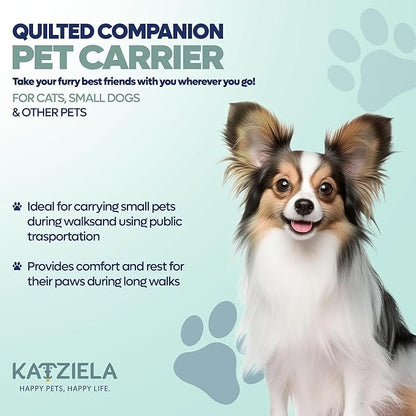 Deluxe Quilted Airline Approved Pet Dog & Cat Carrier - Image 4