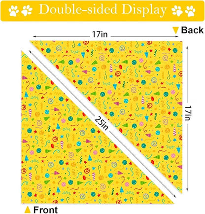 Birthday Dog Bandanas, Double Side Reversible Large Pet Bandanas, Celebration - Image 6
