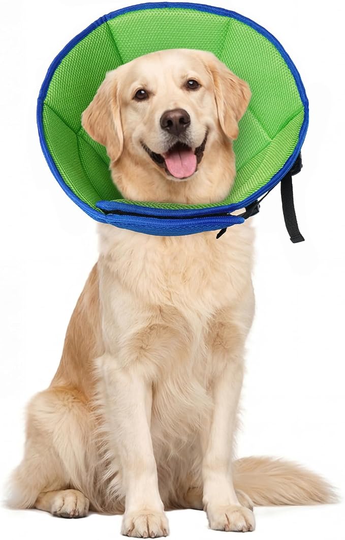 Dog Cone for Large Dogs After Surgery, Soft Dog Cone Collar for Dogs to Stop by Allroaring