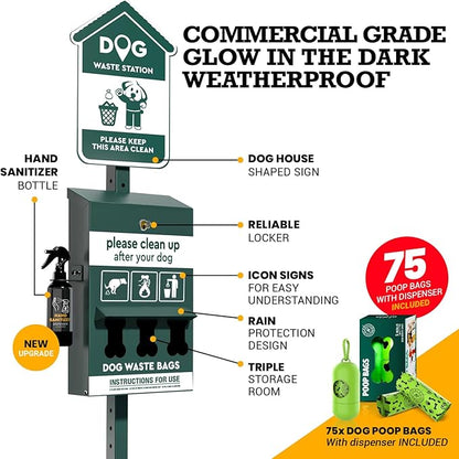 ALAGPRO® Dog Waste Station Outdoor Pet Waste Station - Image 3