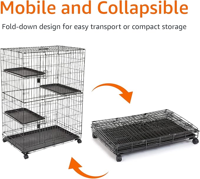 Amazon Basics Large 3-Tier Cat Cage Playpen - Image 5