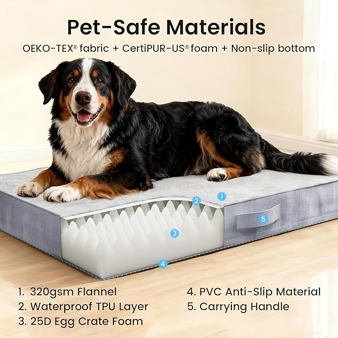 OhGeni Orthopedic Waterproof Dog Bed - Image 8
