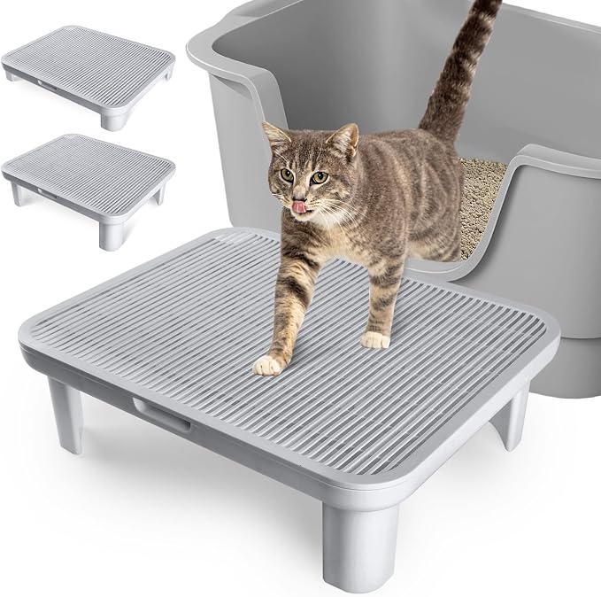 Adjustable Cat Step Ramp, Double Layer Litter Box Step by Bartuke