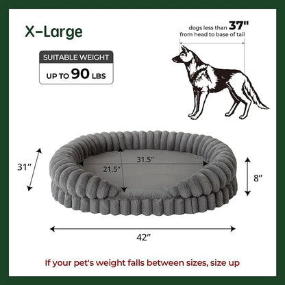 BALANCE Calming Dog Bed for Extra Large Dogs, 42 Inches Oval Washable XL Pet Bed - Image 5