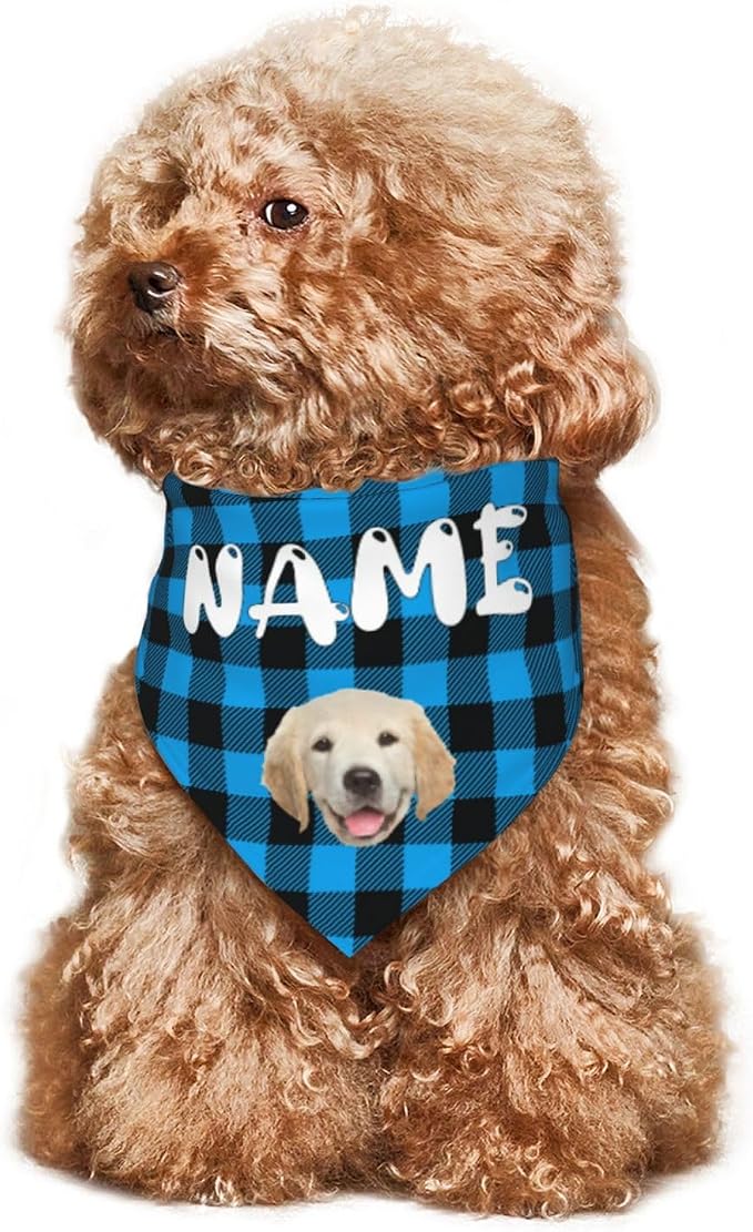 Custom Dog Bandana Add Your Text Photo Name Personalized Neckwear Bandanas Soft - Image 3