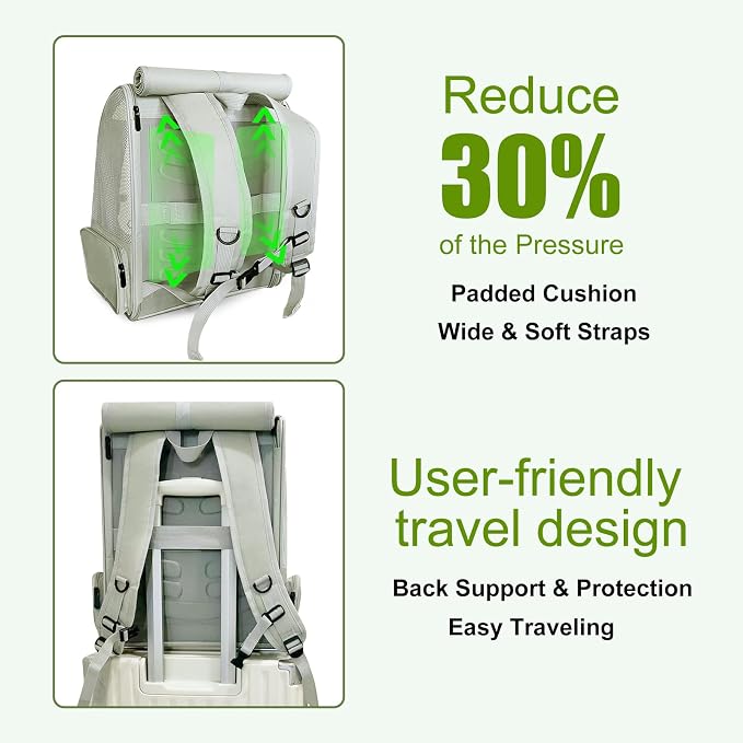 Bird Backpack Carrier with Front Zipper Opening, Portable Bird Travel Carrier - Image 7