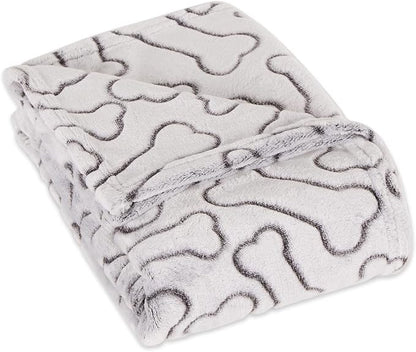 Bone Dry Embossed Bone Collection, Pet Blanket by BoneDry